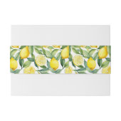Bandeau De Faire-part Mariage d'aquarelle italien Citron Citrus Motif (Dos exemple)