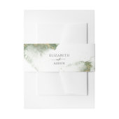 Bandeau De Faire-part Mariage d'aquarelle moderne en or vert (imitation) (Devant example)