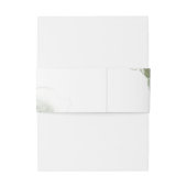 Bandeau De Faire-part Mariage d'aquarelle moderne en or vert (imitation) (Dos Example)