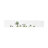 Bandeau De Faire-part Mariage d'aquarelle moderne Palm Tree (Plat)