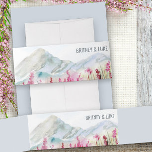 Bandeau De Faire-part Mariage d'aquarelle Mountain Meadow
