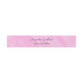 Bandeau De Faire-part Mariage d'aquarelle romantique rose pâle (Plat)