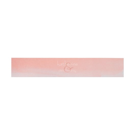 Bandeau De Faire-part mariage d'aquarelle rose (Plat)