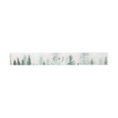 Bandeau De Faire-part Mariage d'aquarelle Rustic Mountain Forest (Plat)