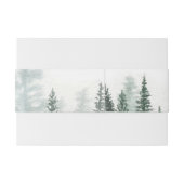 Bandeau De Faire-part Mariage d'aquarelle Rustic Mountain Forest (Dos exemple)
