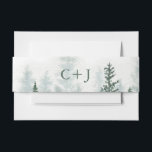 Bandeau De Faire-part Mariage d'aquarelle Rustic Mountain Forest<br><div class="desc">Rustic Mountain Forest Watercolor Faire-part de mariage Belly Band</div>