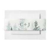 Bandeau De Faire-part Mariage d'aquarelle Rustic Mountain Forest (Devant Example)