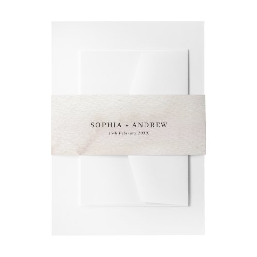 Bandeau De Faire-part Mariage d'aquarelle rustique rétro (Devant example)