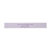 Bandeau De Faire-part Mariage d'aquarelle simple violet (Plat)