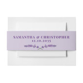Bandeau De Faire-part Mariage d'aquarelle simple violet (Devant Example)