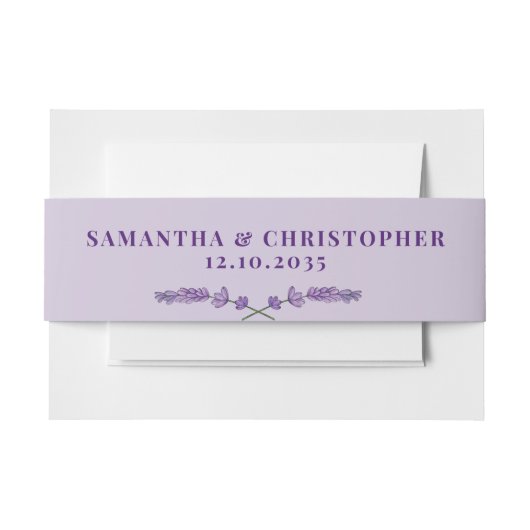 Bandeau De Faire-part Mariage d'aquarelle simple violet (Devant Example)