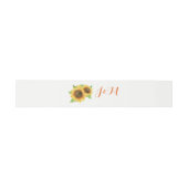 Bandeau De Faire-part Mariage d'aquarelle Sunflowers (Plat)