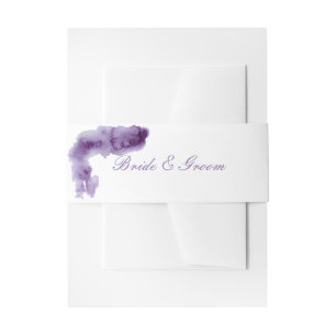 Bandeau De Faire-part Mariage d'aquarelle ultra violet élégant