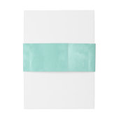Bandeau De Faire-part Mariage d'aquarelle vert aqua moderne (Dos Example)
