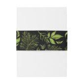 Bandeau De Faire-part Mariage d'aquarelle verte noire (Dos Example)