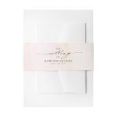 Bandeau De Faire-part Mariage d'aquarelles rose pâle (Devant example)