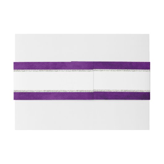Bandeau De Faire-part Mariage d'argent violet violet floral enchanté (Dos exemple)