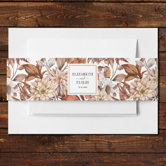 Bandeau De Faire-part Mariage de automne d'automne en terre cuite person