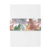 Bandeau De Faire-part Mariage de automne Rustique de champignons aquarel (Dos Example)