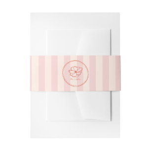 Bandeau De Faire-part Mariage de bande tropicale rose fleur