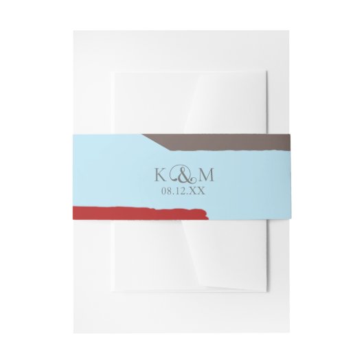 Bandeau De Faire-part Mariage de bloc de couleur - ID d'hiver 740 (Devant example)