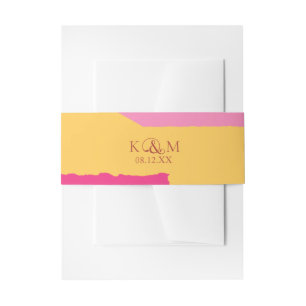 Bandeau De Faire-part Mariage de blocs de couleurs - ID été 740