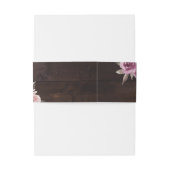 Bandeau De Faire-part Mariage de bois rustique mauve et mûrier (Dos Example)