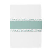 Bandeau De Faire-part Mariage de bord de mer Abstrait vert moderne (Dos Example)