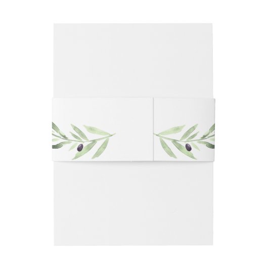 Bandeau De Faire-part mariage de branche d'olivier (Dos Example)