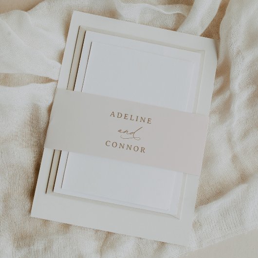 Bandeau De Faire-part Mariage de calligraphie ivoire et or