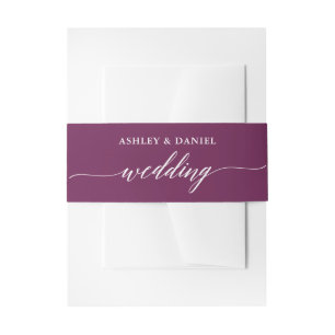 Bandeau De Faire-part Mariage de calligraphie moderne Cassis