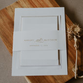 Bandeau De Faire-part Mariage de calligraphie romantique d'or