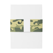 Bandeau De Faire-part Mariage de camouflage de l'armée verte (Dos Example)