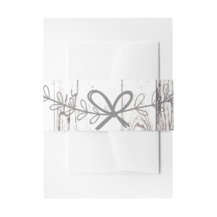 Bandeau De Faire-part Mariage de campagne rustique en bois blanc