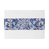 Bandeau De Faire-part Mariage de carreaux portugais rustiques (Dos exemple)