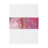 Bandeau De Faire-part Mariage de charme pourpre (Dos Example)