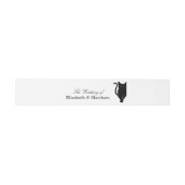 Bandeau De Faire-part Mariage de chat noir Whimsical moderne (Plat)