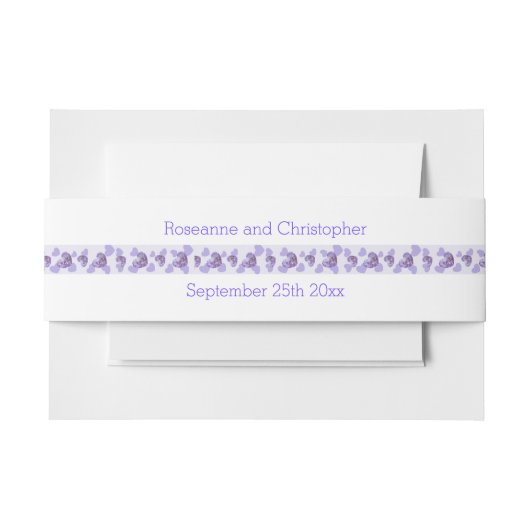 Bandeau De Faire-part Mariage de conception cardiaque de la glycine viol (Devant Example)