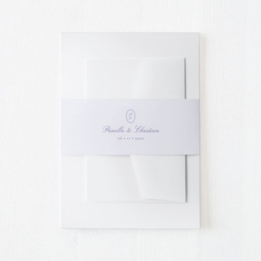 Bandeau De Faire-part Mariage de couple de monogramme de script