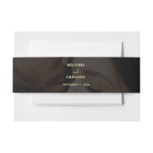 Bandeau De Faire-part Mariage de couverture photo Black Gold moderne (Devant Example)