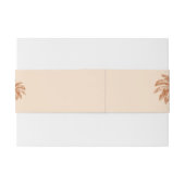 Bandeau De Faire-part Mariage de crème désert Boho de palmier tiré à la  (Dos exemple)