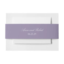 Bandeau De Faire-part Mariage de date personnalisée Lavender Solid