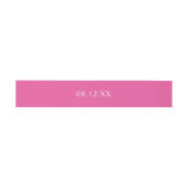 Bandeau De Faire-part Mariage de date rose chaud simple (Plat)