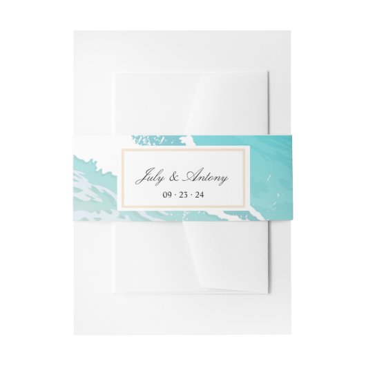 Bandeau De Faire-part Mariage de décoration de plage tendance (Devant example)