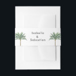 Bandeau De Faire-part Mariage de destination Palm Tree<br><div class="desc">Ce palmier destination mariage invitation ventre design avec des palmiers d'aquarelle tropicale sur un arrière - plan blanc éclatant qui évoque l'ambiance rêvée d'un mariage de destination. ce design rayonne l'amour des rivages de sable et des palmiers balançoires, parfait pour les couples à la recherche d'une célébration vraiment inoubliable. Pour...</div>