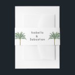 Bandeau De Faire-part Mariage de destination Palm Tree<br><div class="desc">Ce palmier destination mariage invitation ventre design avec des palmiers d'aquarelle tropicale sur un arrière - plan blanc éclatant qui évoque l'ambiance rêvée d'un mariage de destination. ce design rayonne l'amour des rivages de sable et des palmiers balançoires, parfait pour les couples à la recherche d'une célébration vraiment inoubliable. Pour...</div>