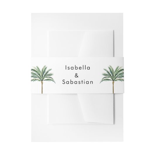 Bandeau De Faire-part Mariage de destination Palm Tree (Devant example)