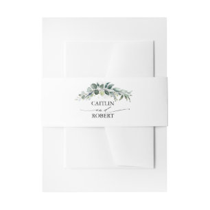 Bandeau De Faire-part Mariage de feuillage vert et eucalyptus