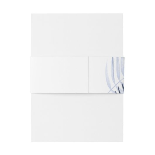 Bandeau De Faire-part Mariage de feuille de palme bleu/blanc956 (Dos Example)