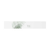 Bandeau De Faire-part Mariage de feuille de palme vert/blanc956 (Plat)
